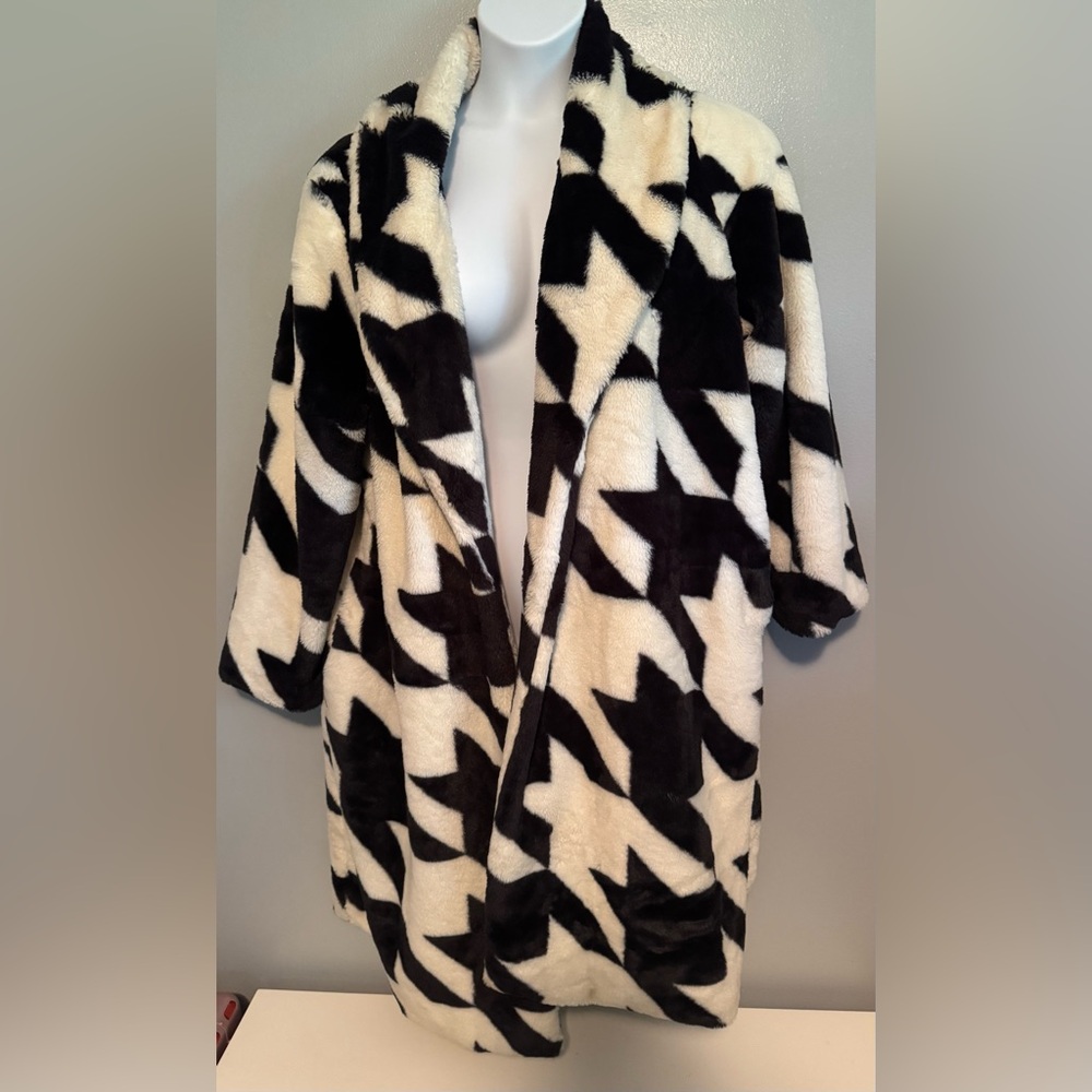 Sergio Hudson X Target Houndstooth Faux Fur Jacket